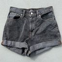 BDG  urban outfitters mom high-rise black faded rolled hem jean shorts Photo 0