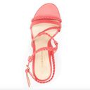 PARKE MARION  Hannah 85mm Sandals Coral Orange Womens 7.5 Photo 4