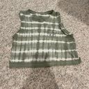 Ivory Ella green lily pad tie dye cropped tank top S Photo 3