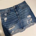 American Eagle Ripped Denim Skirt Photo 0