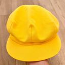 Burberry Super Rare  Newsboy Cotton Cap Hat Beret Yellow W/ Plaid Size L - NWT Photo 0