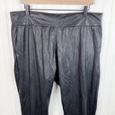 Commando  Black Faux Leather Joggers Four Way Stretch Pockets Women's Size XL Photo 3