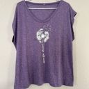 Wish 🦋 Be Kind Purple Inspriational T-Shirt  Casual Comfy Spring 2XL Photo 0