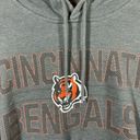 Majestic  Women's NFL Cincinnati Bengals Football Charcoal Hoodie Sweatshirt with Photo 2