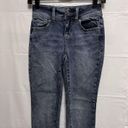 No Bo  Soft Mid Rise Skinny Junior's Size 1 Blue Stretch Jeans BGD-C Photo 2