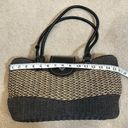 Brighton  Savannah Straw Tote Black & Beige Basket Weave Large Handbag Purse Photo 3