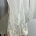 J Brand  Chrystal Pleated Silk Cream Off White Blouse Size Small Photo 4