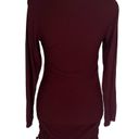 BB Dakota  Steve Madden Burgundy Ruched Ribbed Bodycon Dress Women's Size Medium Photo 4