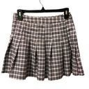 Full Tilt  Lavender Plaid Pleated Mini Skirt Size S Photo 1