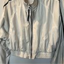 Love Tree  White Black Cropped Wind Breaker‎ Bomber Casual Zip Jacket Womens M Photo 1