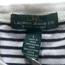 Ralph Lauren  Jeans Co. Striped Top Large Long Sleeve Zipper Elbow Patches Womens Photo 1