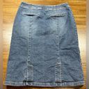 J.Jill  Size 6 Blue Denim Pencil Knee Length Skirt Photo 3