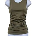 n:philanthropy n philanthropy Womens XS Buenos Tank Top Olive Green Ruched Side Long Length NWT Photo 2