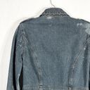 DKNY  Small Jean Jacket Reworked Denim Hand Embroidered Bleached Distressed 509 Photo 9