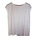 Eileen Fisher  Womens 100% Organic Linen Light Pink Cap Sleeve Top XL Flowy Photo 0