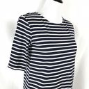 Theory  Women Striped Dress Navy Blue White Moltana‎ Short Sleeve Back Zip Size S Photo 9