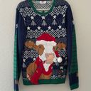 Holiday Time Quilted Knit Cow Christmas sweater Photo 0