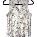 Three Pink Hearts  Floral Lace Choker Sleeveless Tank Top Ivory Medium Photo 0