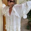 Free People Tamasi Ruffle Tunic in Ivory Size Small Photo 1