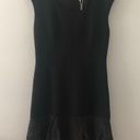 Rebecca Taylor  Black Terri Dress Ruffle Hem NEW Photo 3