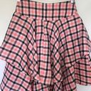 Coral plaid High Low skirt Pink Size M Photo 8