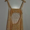 The Loft NWT Eyelet Open Back Maxi Dress Yellow/White Size 14 Petite Photo 5