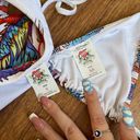 Ed Hardy Vintage Y2K Rare White Blue Dragon String Triangle Edgy Bikini Set Photo 9