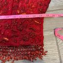 JACK VINTAGE  Bryan red beaded fringe top floral Photo 3