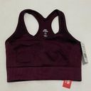 Good American  Women's Knockout Seamless Scoop Sports Bra Bordeaux Red 00 XXS Photo 12