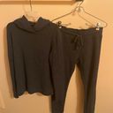 Beyond Yoga Living Easy Waffle Knit Hoodie & Sweatpants in Charcoal Photo 0