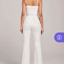 Sthcute Jacquard Diamanté Jumpsuit White Photo 1