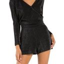 n:philanthropy NWT  Fire Sparkle Long-Sleeve Romper in Black Photo 0