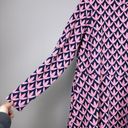 Petal Boden Women's Size 16 18L Dust Cloud Pink  Geo High Neck Jacquard Dress Photo 4