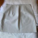 ZARA White Faux Leather Skirt Photo 1