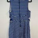 Xhilaration Blue and white stripe cutout dress Photo 3