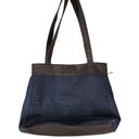 Gold Coast Blue Denim Faux Leather Shoulder Bag Photo 1