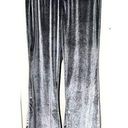 Grey Silver Velvet Velour Dressy Pants Flare leg Women's sz Large 70s Disco Photo 0