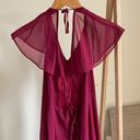 Nasty Gal Wrap Back Ruffle Sleeve Maxi Dress in Burgundy - 4 Photo 3