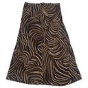 J. McLaughlin  Zambria Bias Louisa May Midi Skirt Brown Black Animal Print Size 4 Photo 1