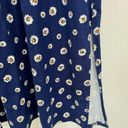 Acting Pro NEW  Blue with White & Orange Daisies Knit Oversized Shirt Dress Large Photo 4