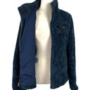 Pendleton  Women Fuzzy Full Zip Sherpa Blue Jacket Teddy Plaid Size Medium Photo 4