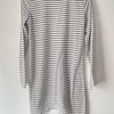 Finders Keepers White & Black Stripe Asymmetical Long Sleeve T-Shirt Mini Dress Photo 1