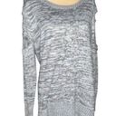 Ashley Stewart  peekaboo sleeved flared hem gray sweater! Photo 0