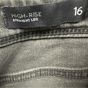 J.Jill  Gray Denim High Rise Straight Leg Classic 5 Pocket Jeans Women’s 16 Photo 4