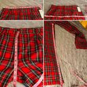 Aura Red Dress Boutique  Coming Together Red Multi Plaid Wide Leg Pants L NWT Photo 8