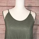 Liz Lange  Olive Green Crochet Neck Tunic Tank Size XL Photo 4