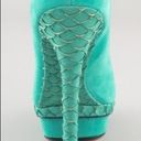 Brian Atwood  Turquoise Mermaid Platforms Pumps 8 Photo 4