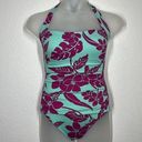 Tommy Bahama  Halter Neck One Piece Swimsuit Size 14 Tropical Floral Photo 0