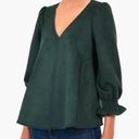 Tuckernuck  Green Suede Easton Blouse sz XXL Photo 0