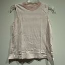 Everlane  pink/white striped crew neck sleeveless top size XS Photo 0